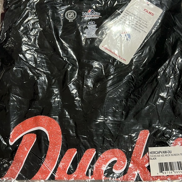 NHL ANAHEIM DUCKS LOGO SHIRT MAJESTIC FANS FASHION SIZE 1X NWT - Picture 8 of 9